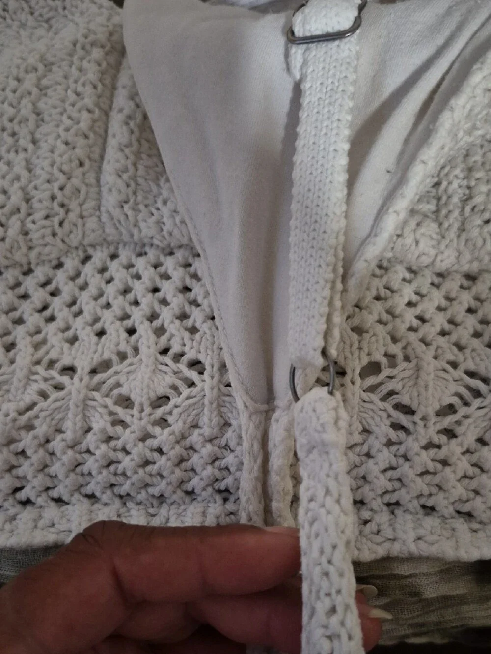 Hollister White Crochet Bralette